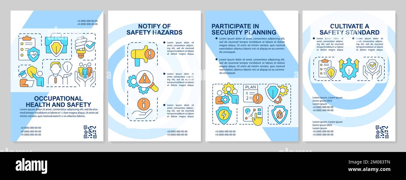 workplace-health-and-safety-blue-brochure-template-stock-vector-image-art-alamy