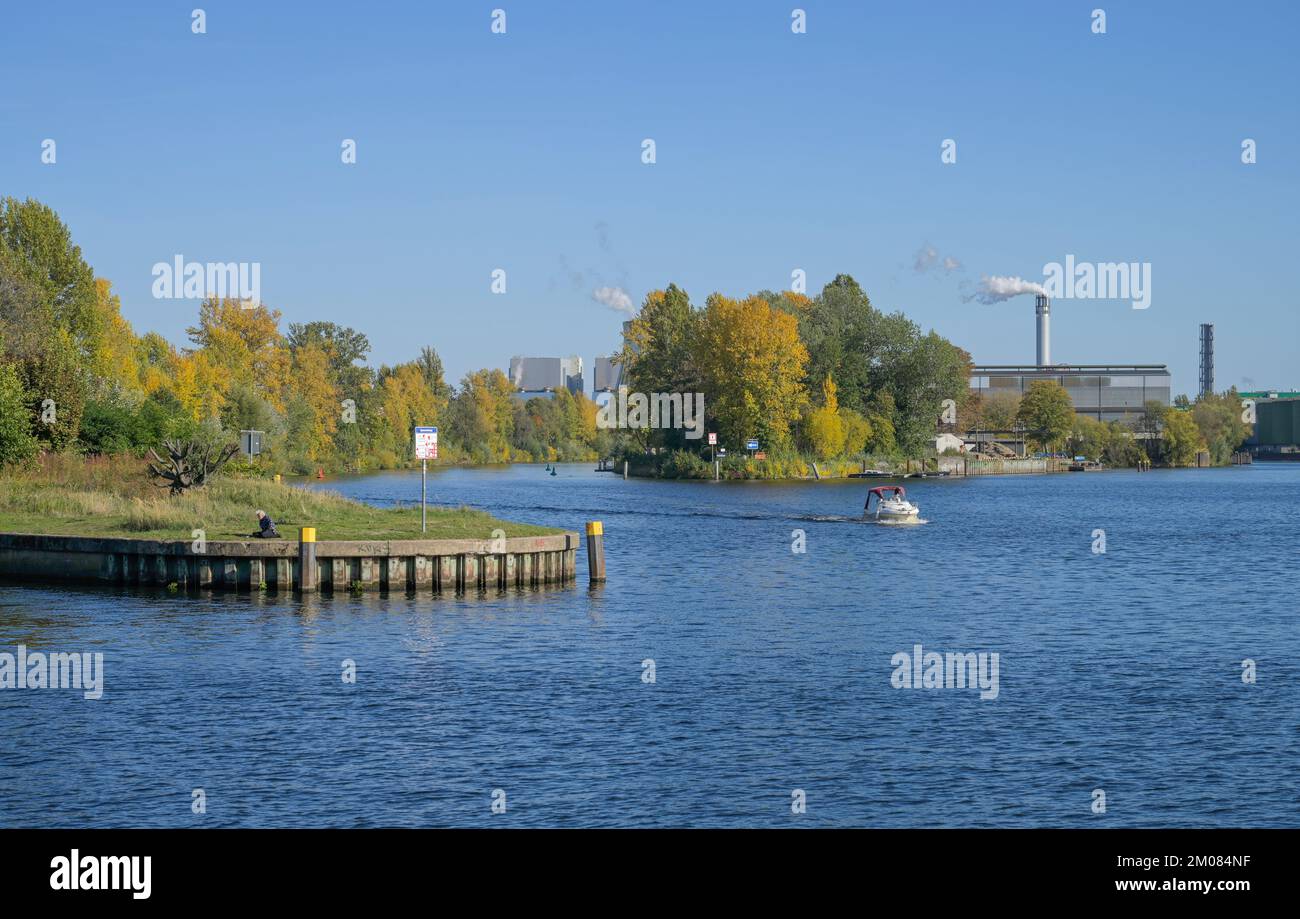 Mündung Spree in die Havel, Zusammenfluß, Spandau, Berlin, Deutschland Stock Photo
