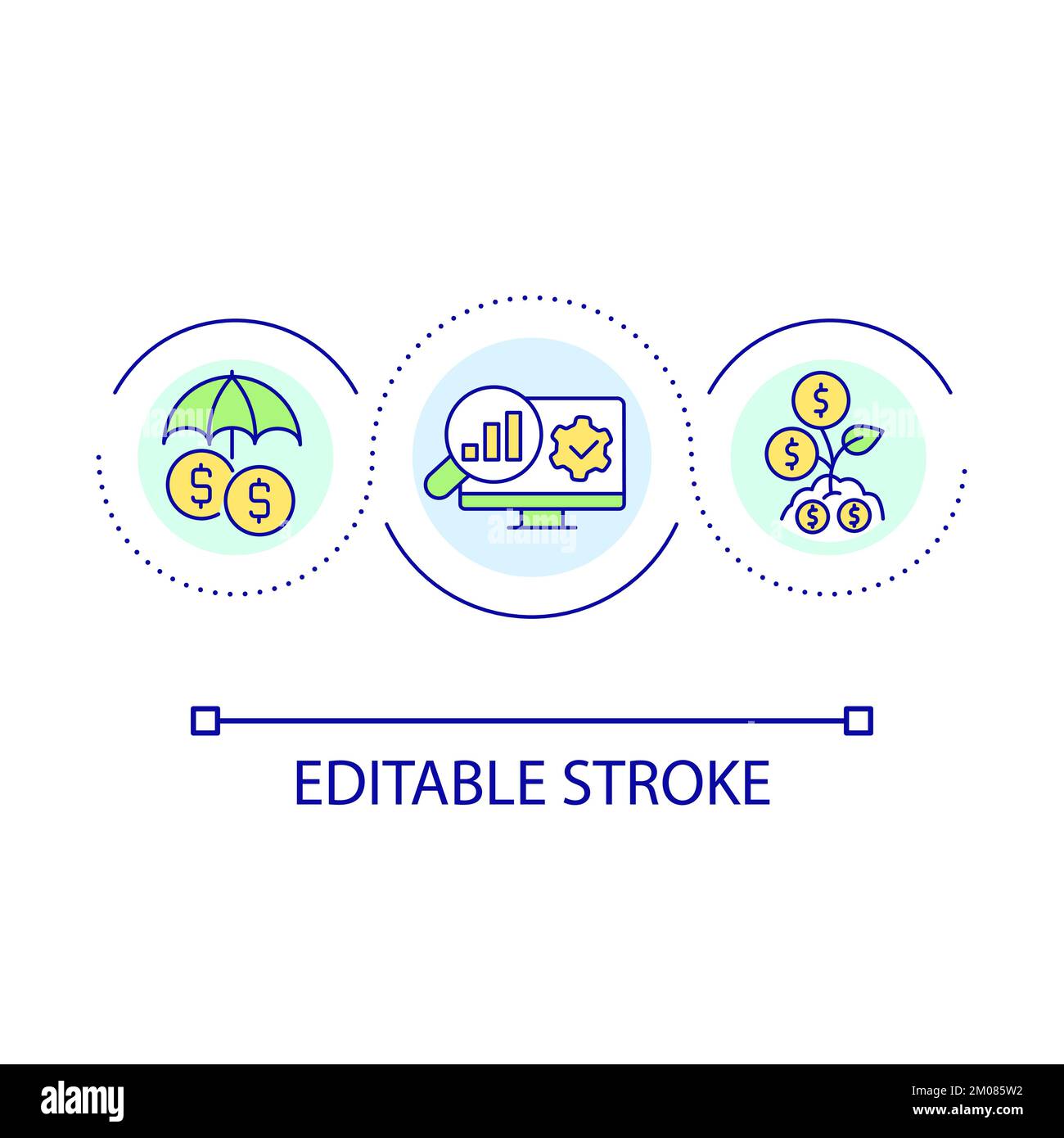 Analyzing company income loop concept icon Stock Vector Image & Art - Alamy