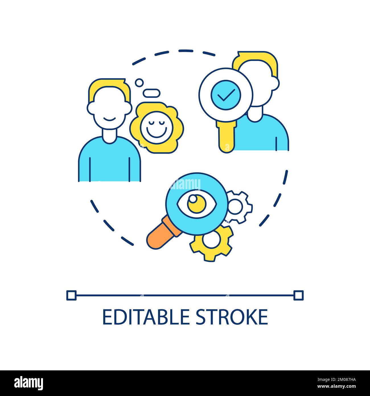 Rely on stereotypes concept icon Stock Vector Image & Art Alamy