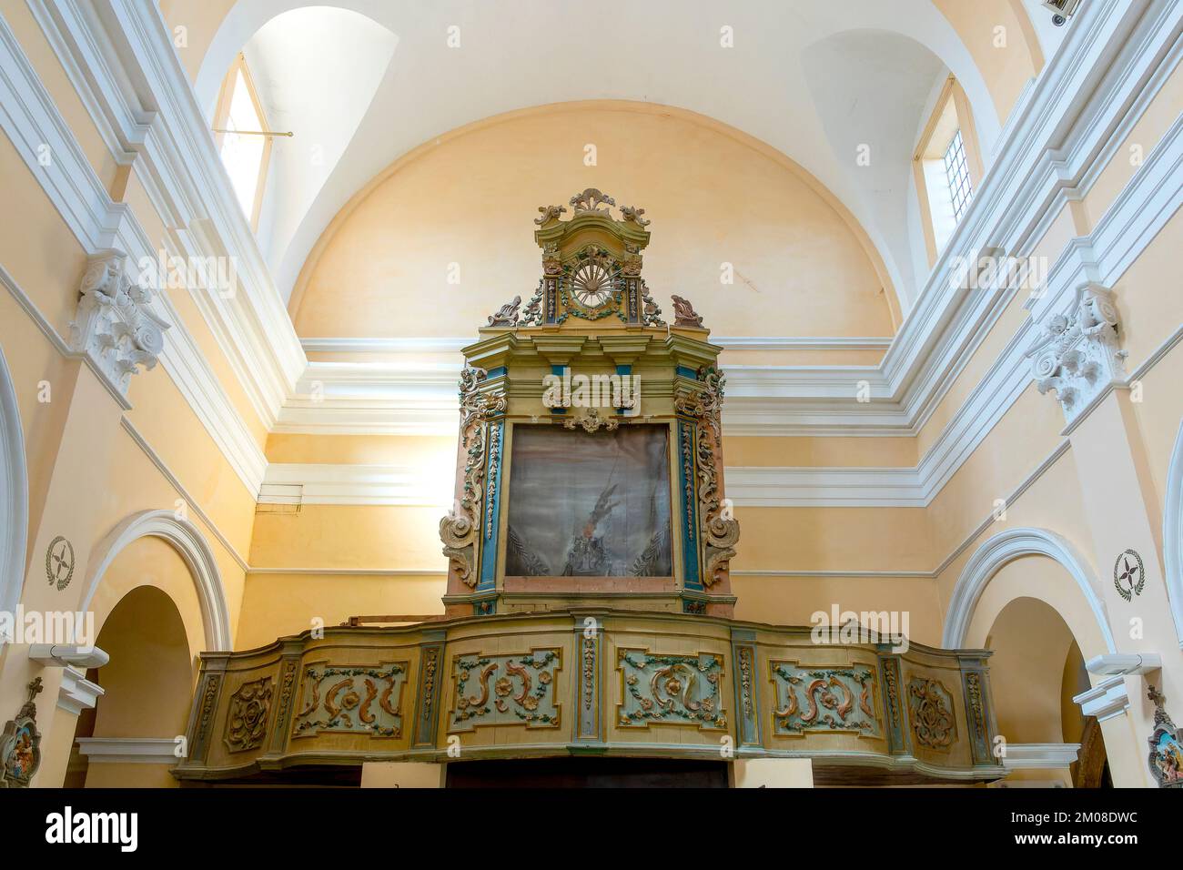 Interior of the Complex of San Pietro Apostolo, Loreto Aprutino, Italy Stock Photo