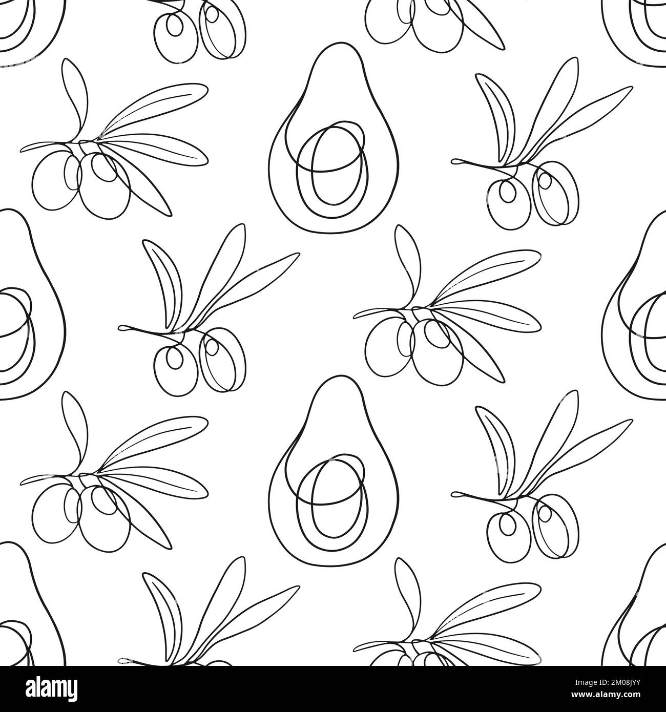 Avocado Olive Seamless pattern Stock Vector Image & Art - Alamy