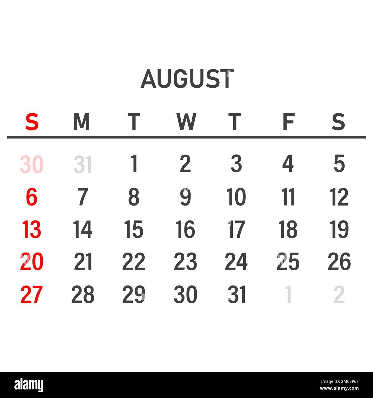 August 2023 Calendar Template Layout For August 2023 Printable 