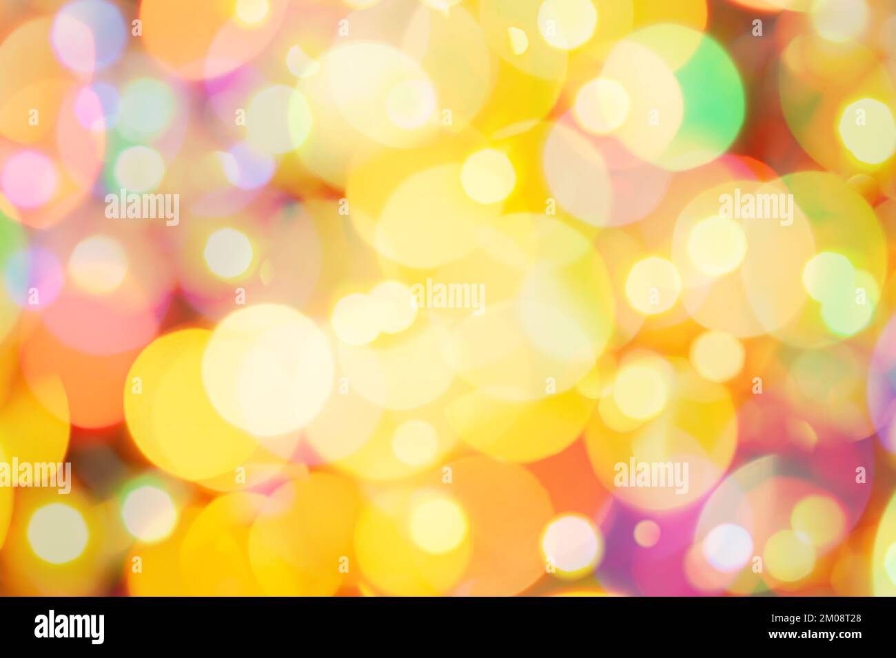 Defocused Christmas Lights Abstract Background Stock Photo