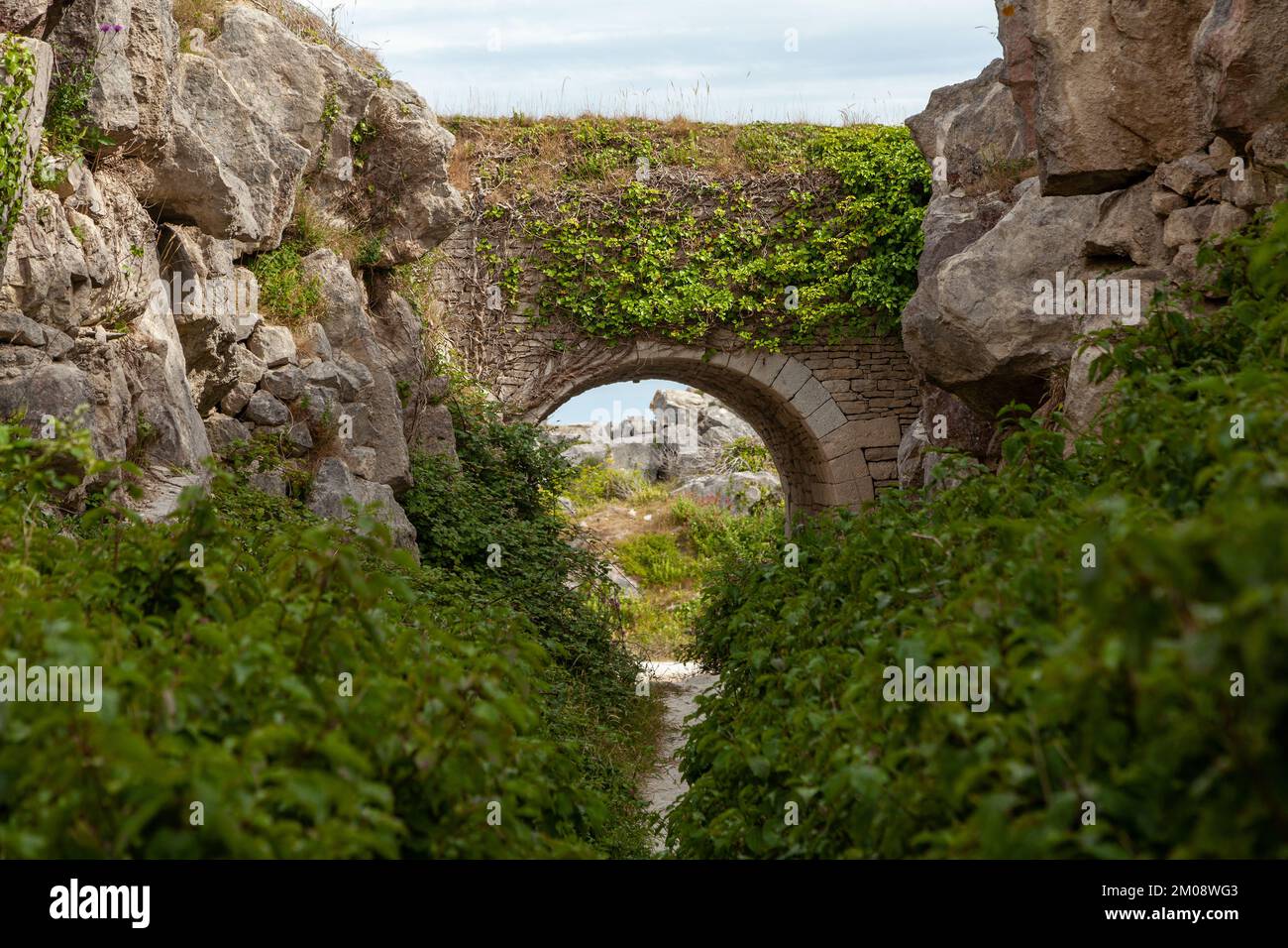 Tout Quarry and Sculpture Park, Isle of Portland, Dorset, England Stock
