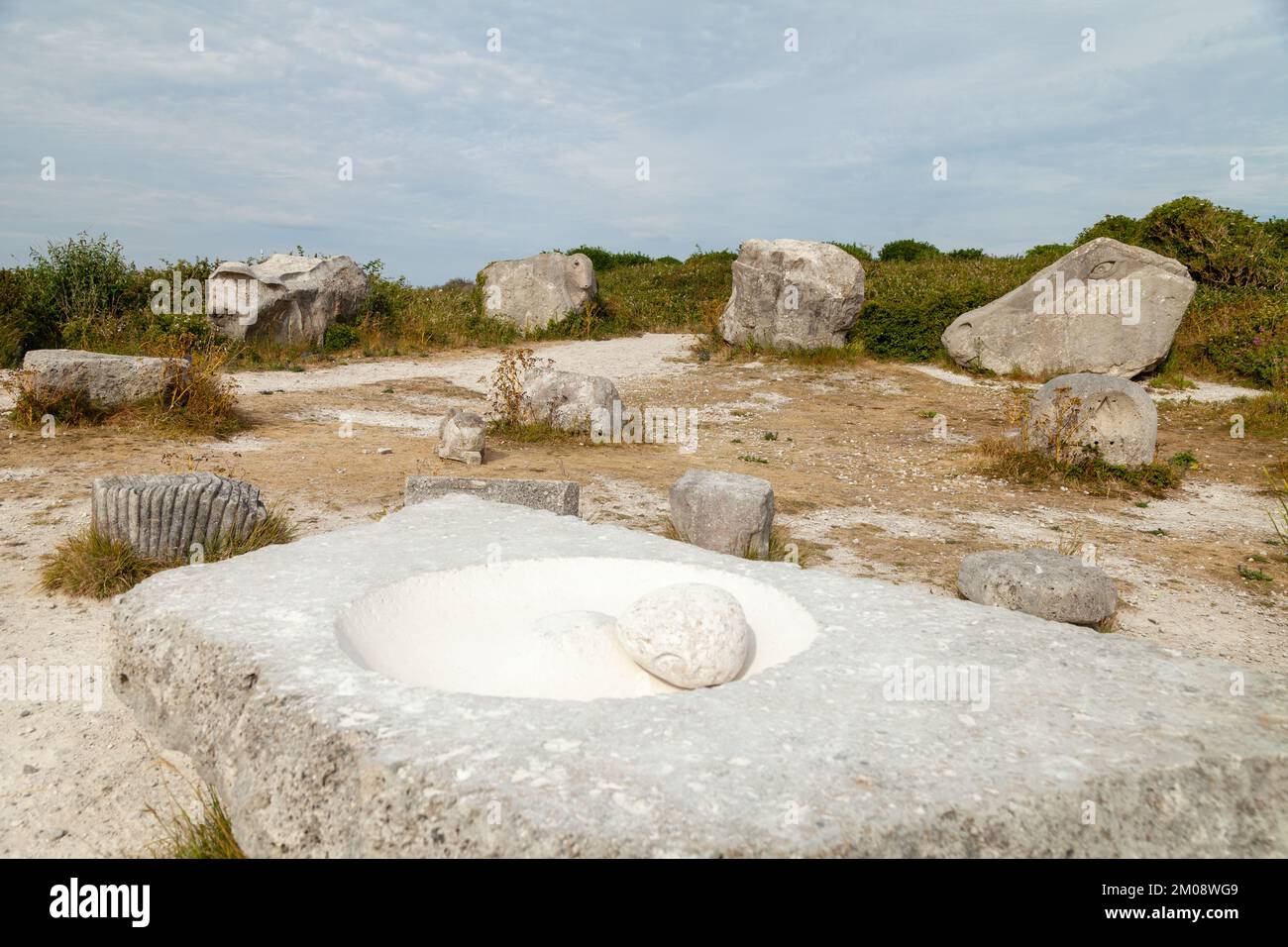 Tout Quarry and Sculpture Park, Isle of Portland, Dorset, England Stock