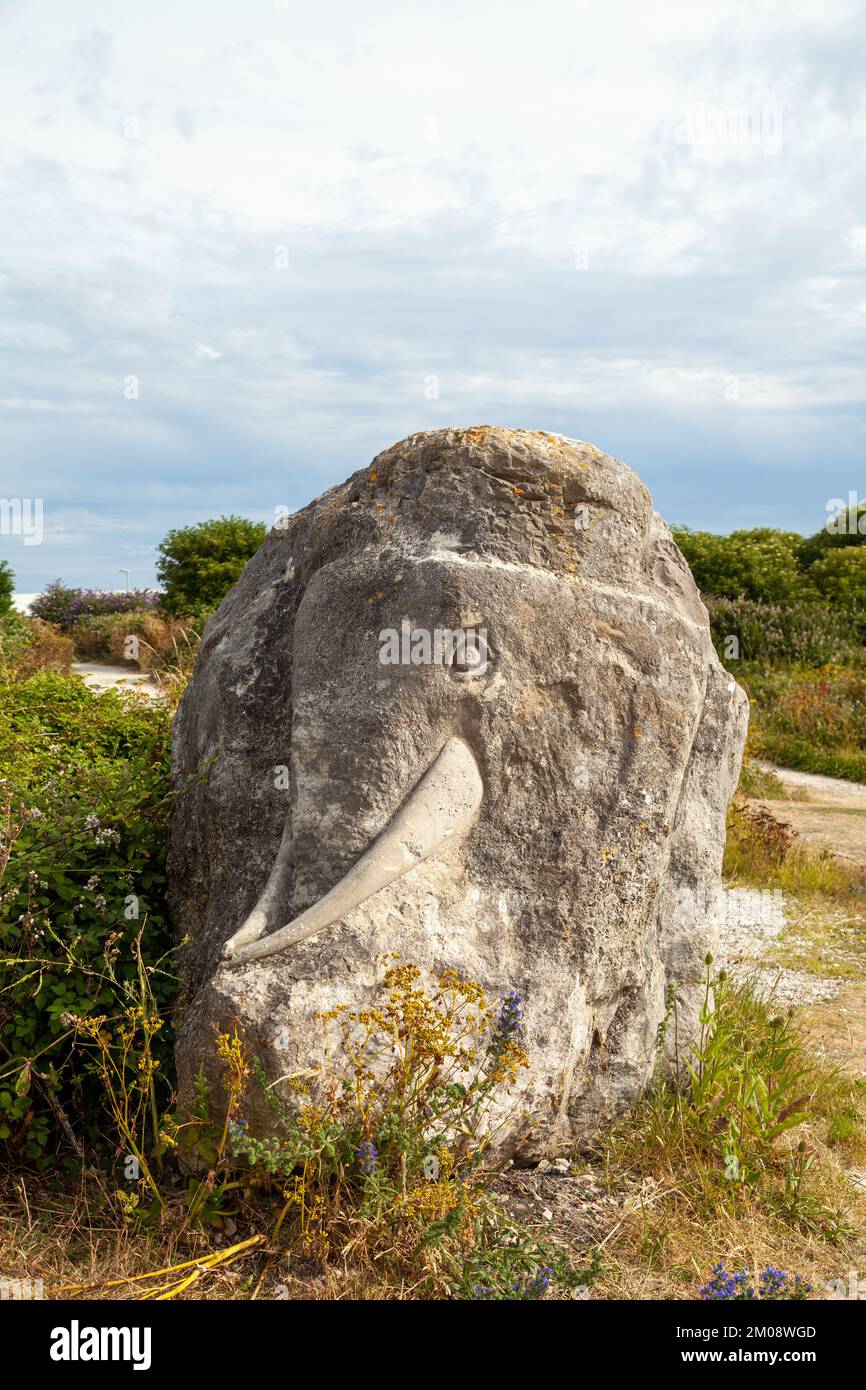 Tout Quarry and Sculpture Park, Isle of Portland, Dorset, England Stock