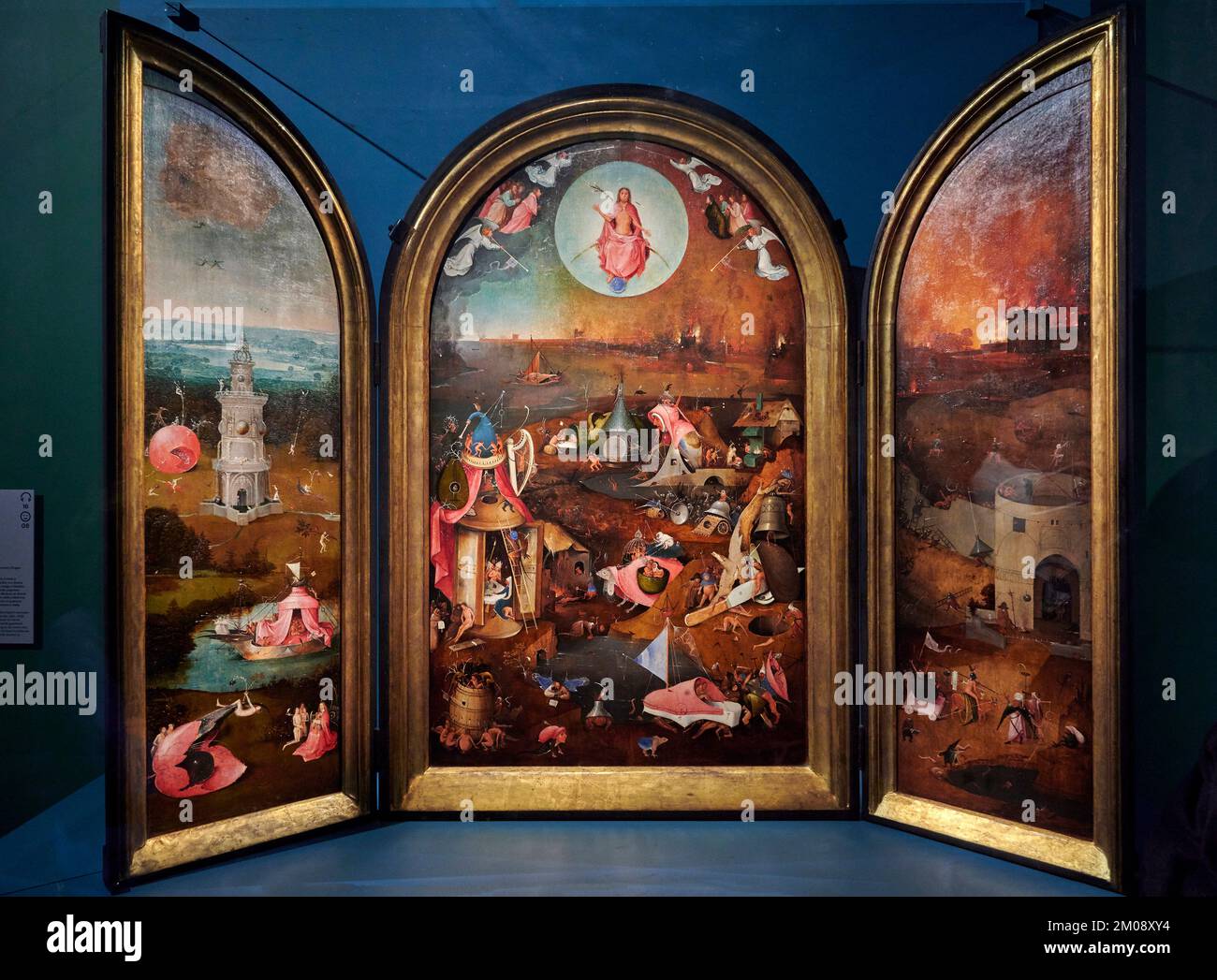 Giudizio finale    - olio su tavola  - Jheronimus Bosch - 1500 - Bruges, Musee Brugge Groeningemuseum Stock Photo