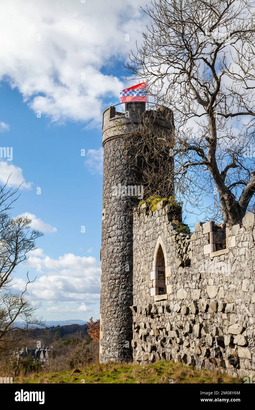 Balcarres folly / tower in the Balcarres Estate near Colinsburgh, Fife, Scotland Stock Photo Alamy