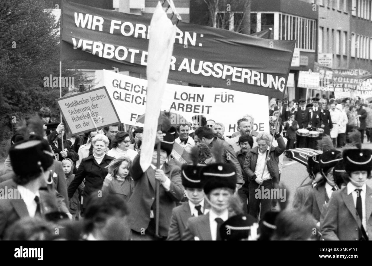 The German Trade Union Confederation (DGB) demonstration on 1 May 1979 in Dortmund, Germany