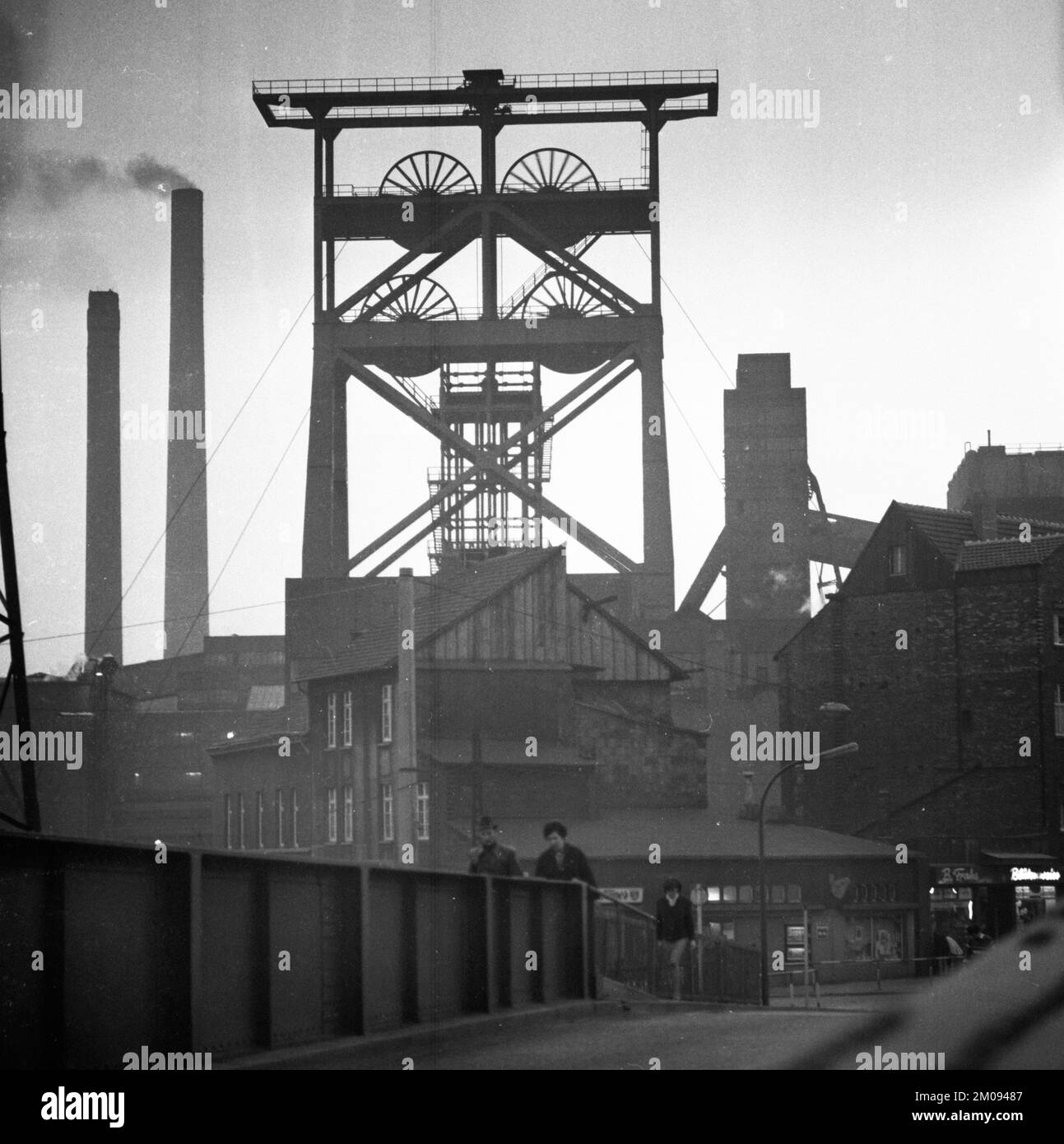 The Ruhr area with photographic impressions in the years from 1965 to 1970. Dortmund-Huckarde, Germany, Europe Stock Photo