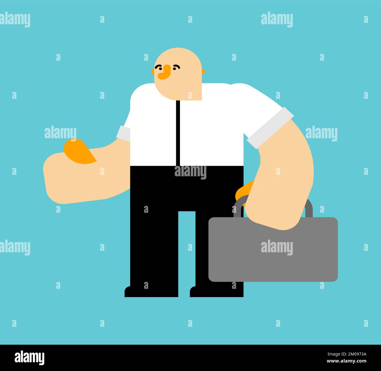 Typical office clerk. office worker of average height of average