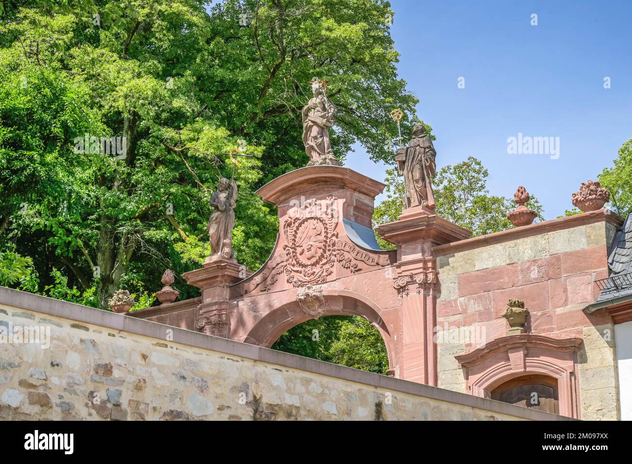 Sandstein-Portal, Kloster Eberbach, Eltville, Hessen, Deutschland Stock Photo