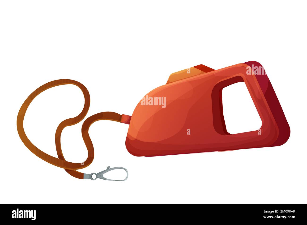 Dog leash with leather and carabiner, pet accessory, equipment for walk