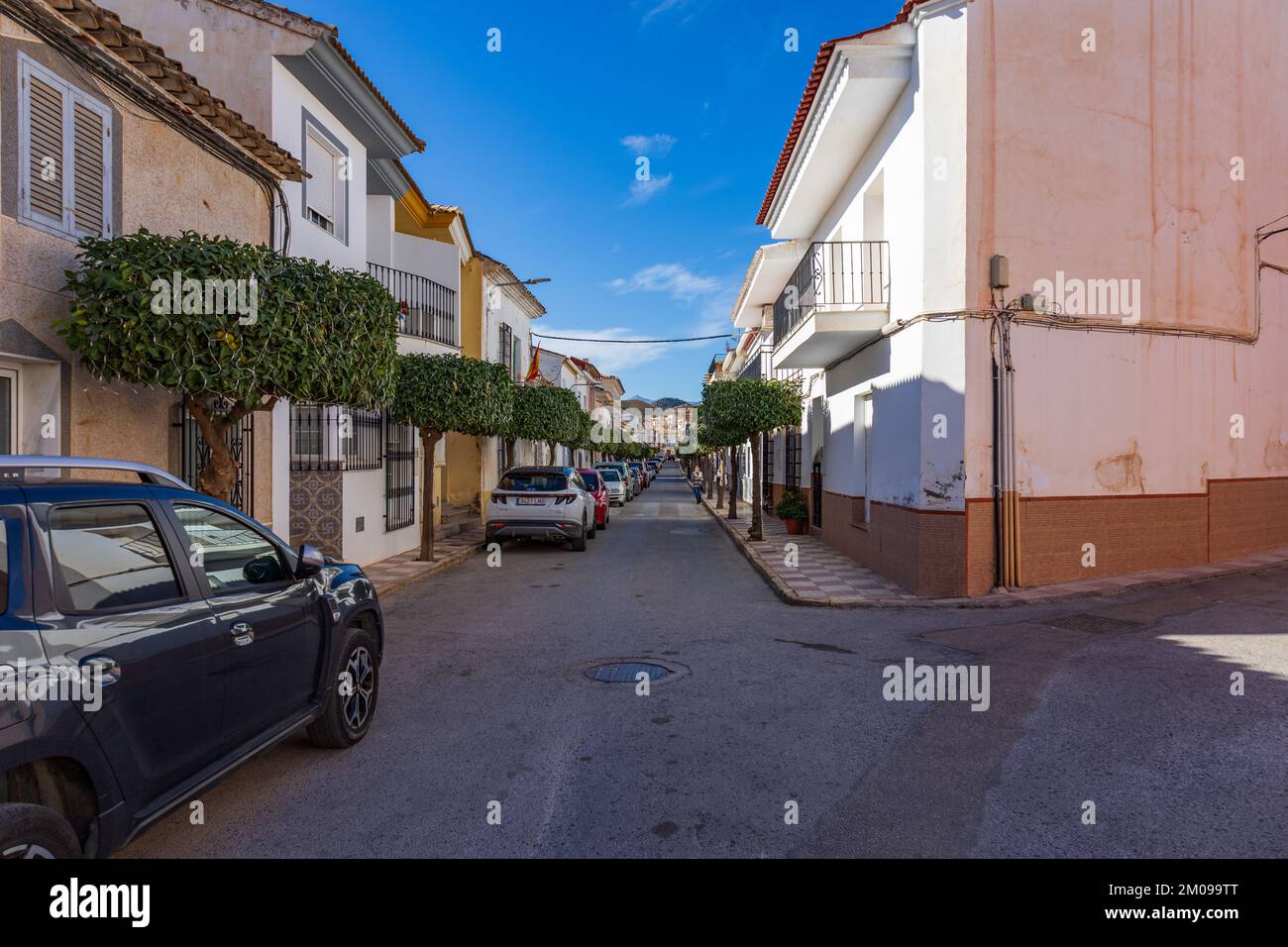 Narrow Streets of Cantoria Town, Almanzora Valley, Almeria province, Andalusia, Spain Stock Photo