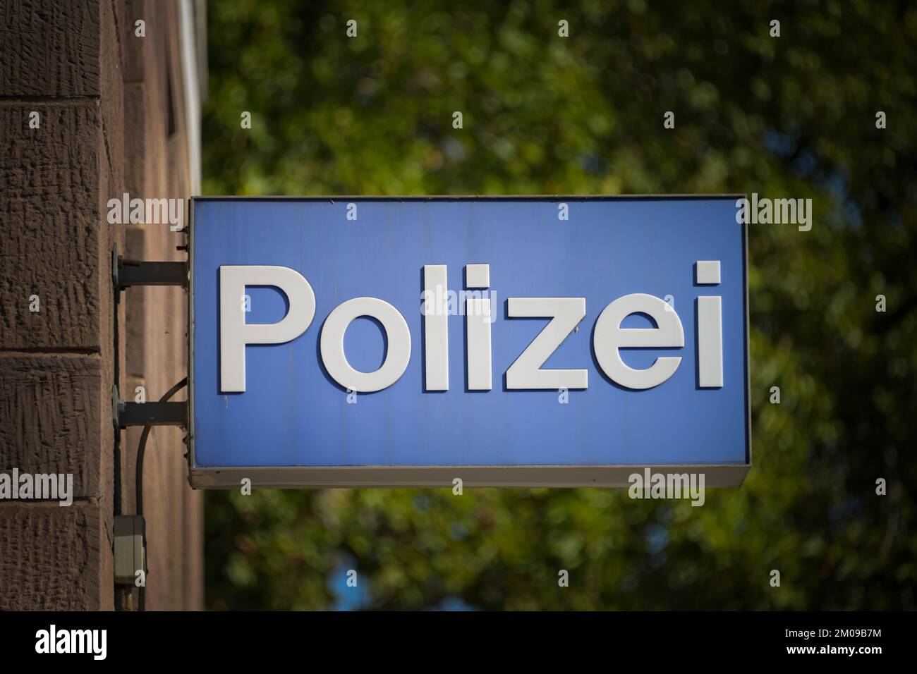 Schild Polizei, Worms, RheinlandPfalz, Deutschland Stock Photo Alamy
