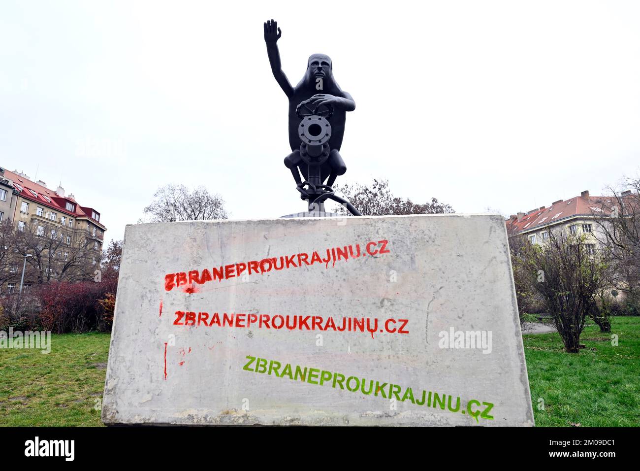 Prague, Czech Republic. 05th Dec, 2022. Installation of sculpture