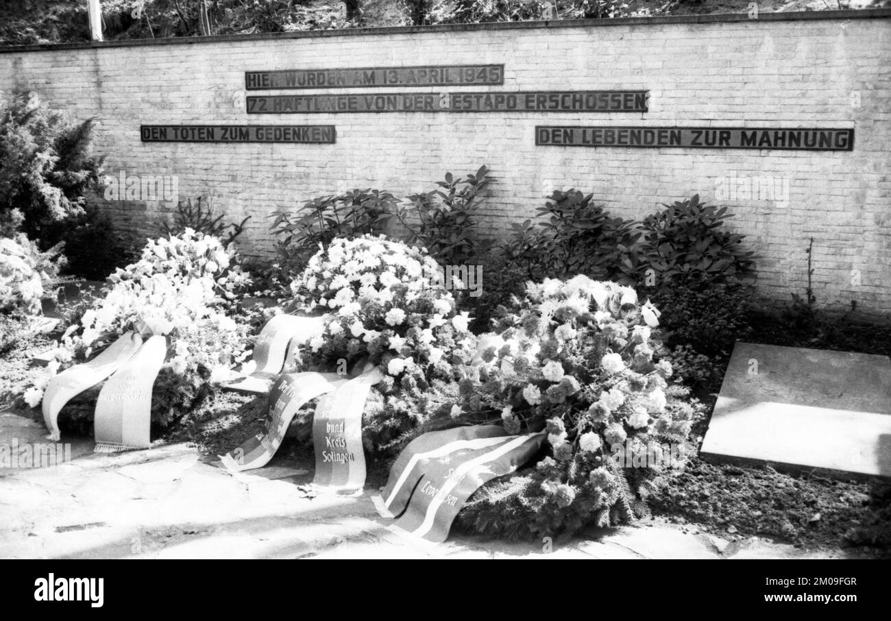 Solinge In memory of the 68 victims of the Gestapo who were shot in the ...