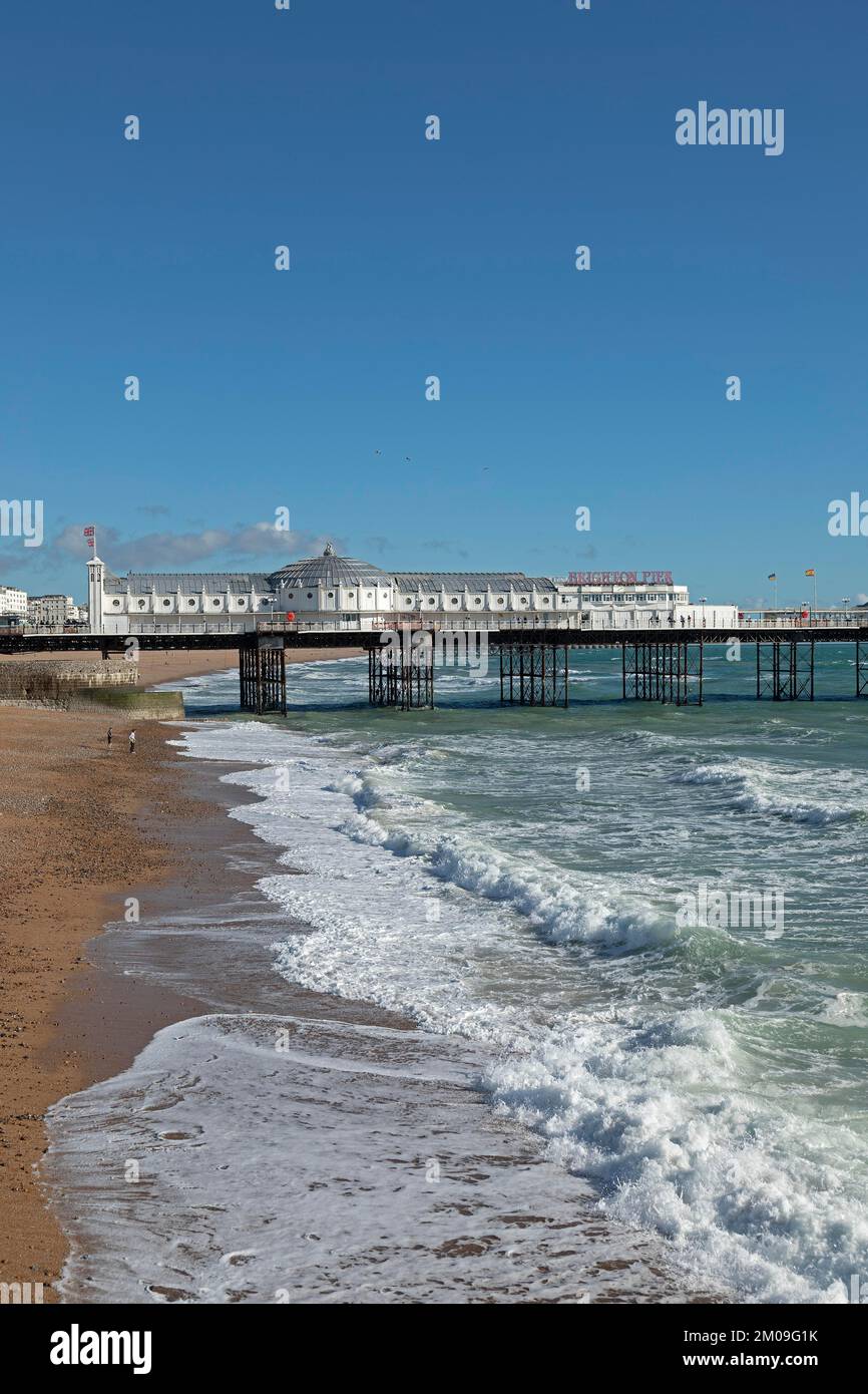 Palace Pier, Brighton, England, United Kingdom, Europe Stock Photo