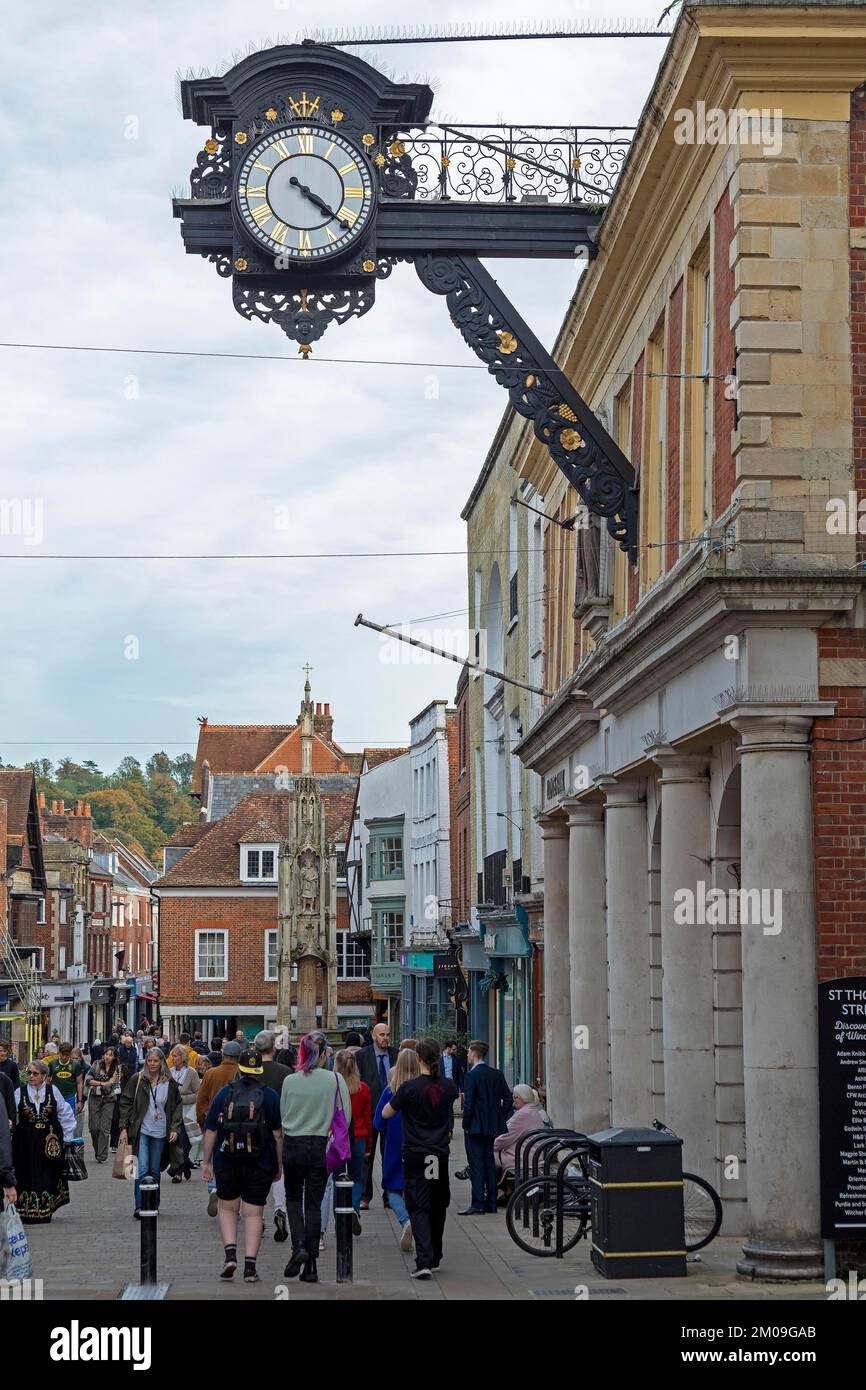 Old Clock, High Street, Winchester, Hampshire, England, United Kingdom