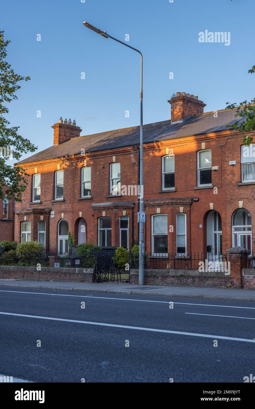 An outdoor view of an apartment building in the Phibsborough district