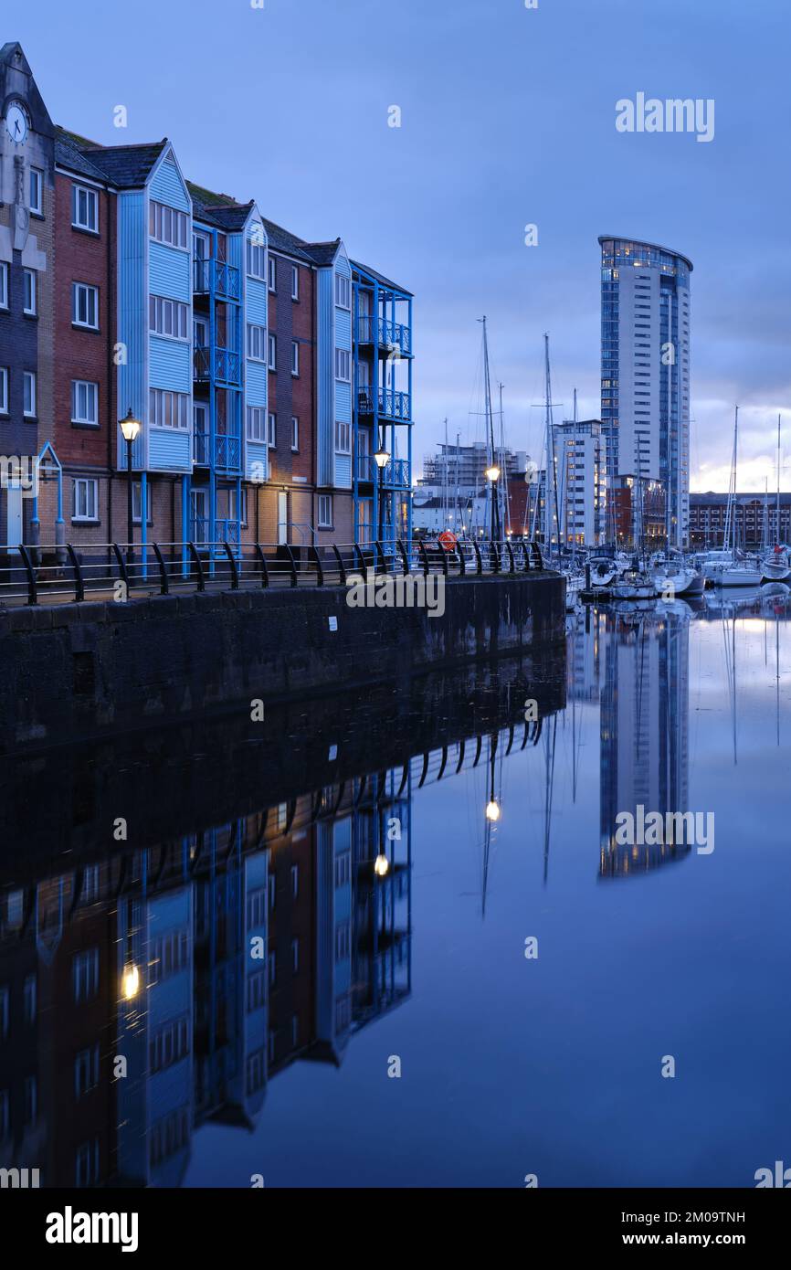 Modern houses in the Maritime Quarter, Swansea Stock Photo Alamy