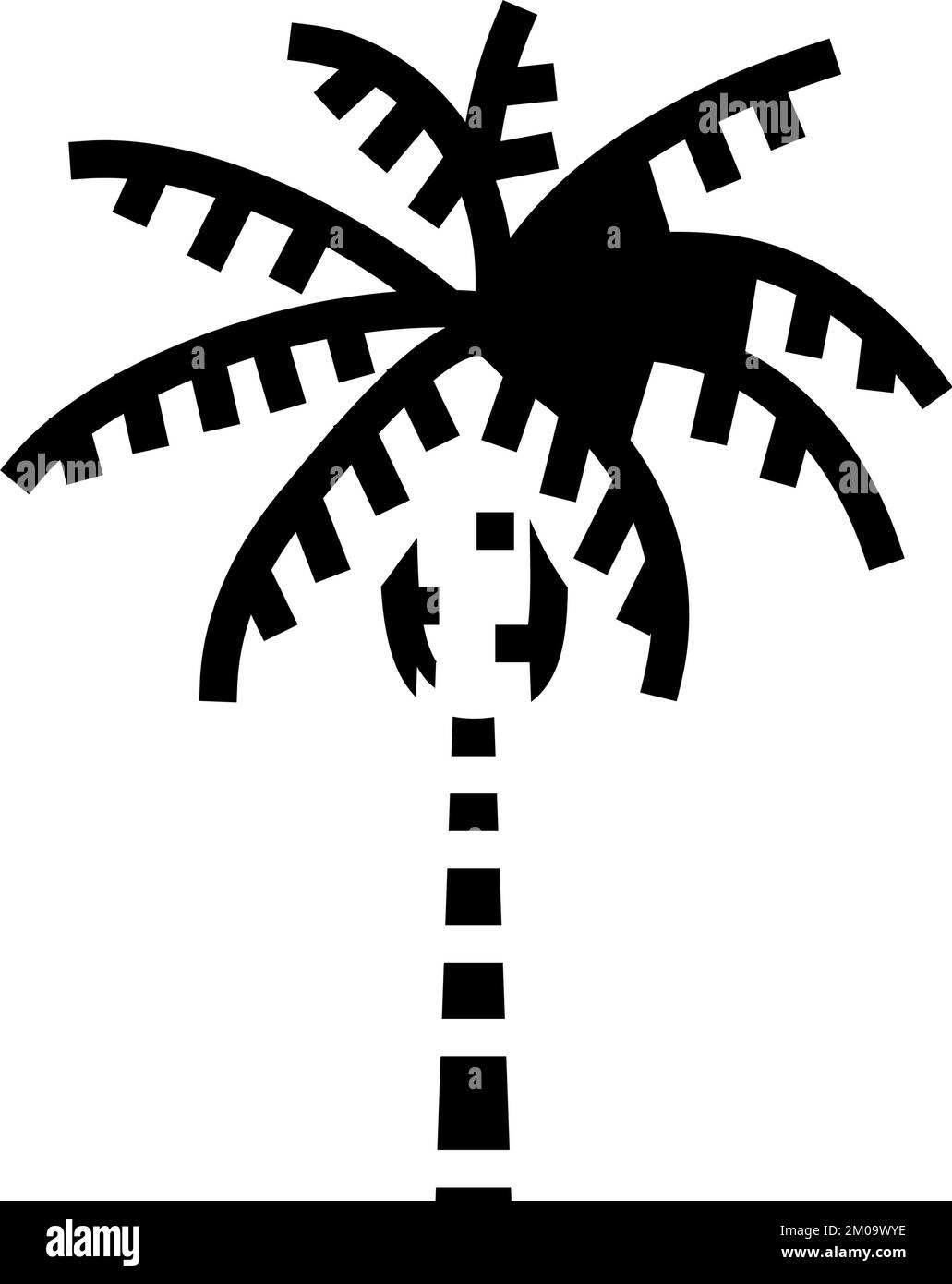 queen palm tree glyph icon vector illustration Stock Vector Image & Art ...