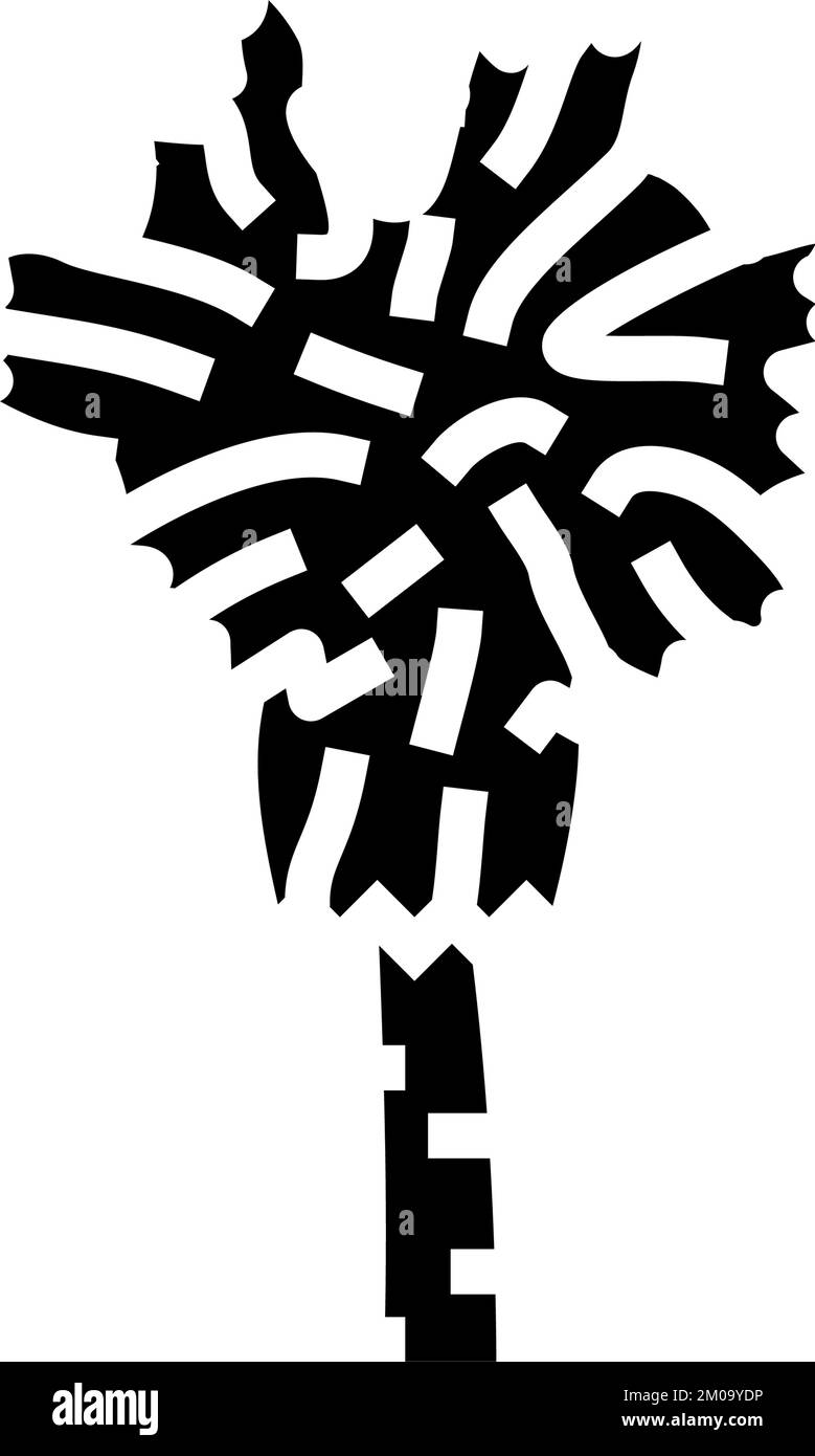 mexican fan palm tree glyph icon vector illustration Stock Vector Image ...