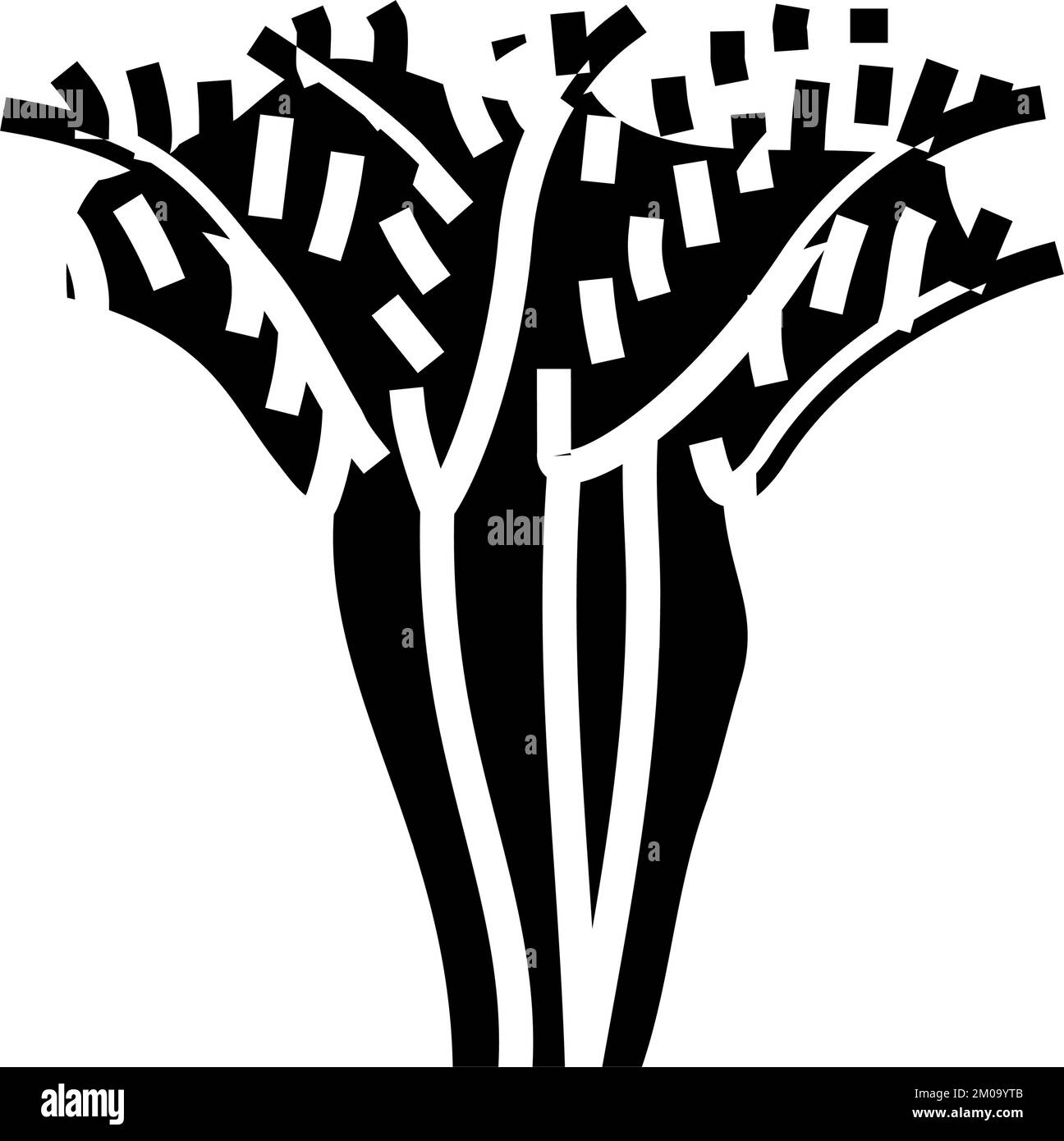 areca palm tree glyph icon vector illustration Stock Vector