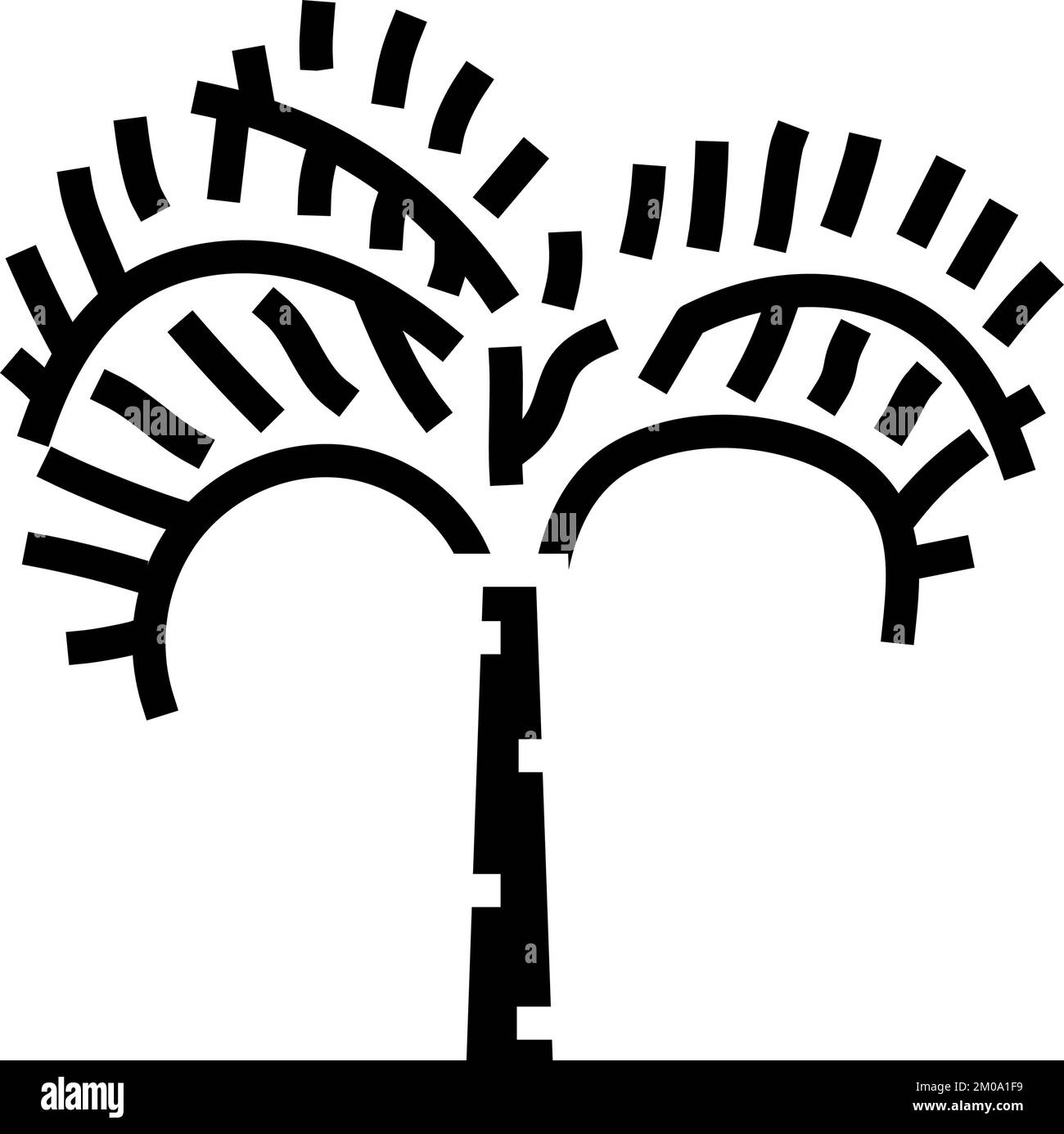 christmas palm tree glyph icon vector illustration Stock Vector