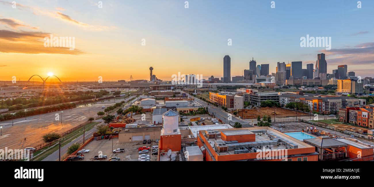 Dallas, Texas, USA skyline at dusk. Stock Photo