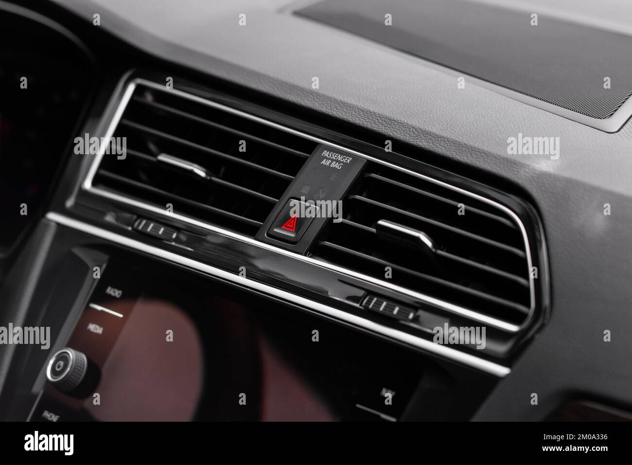 Emergency button in car, hazard light. Close up of car emergency button Stock Photo Alamy