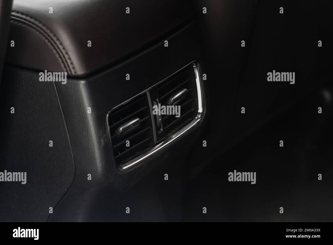 Car air conditioning close up view. The air conditioner flow inside the