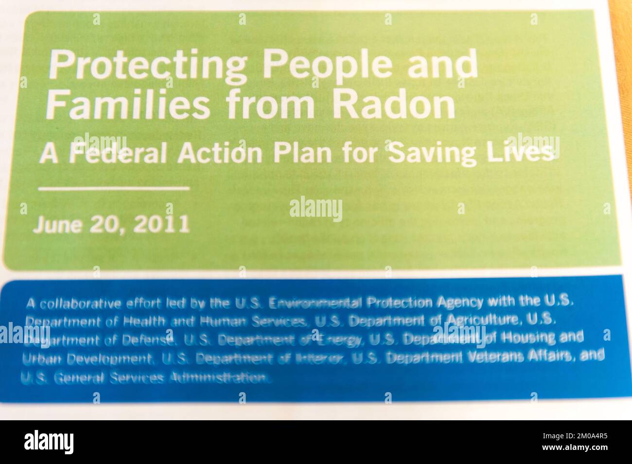 Office of the Administrator Federal Radon Action Plan , Environmental