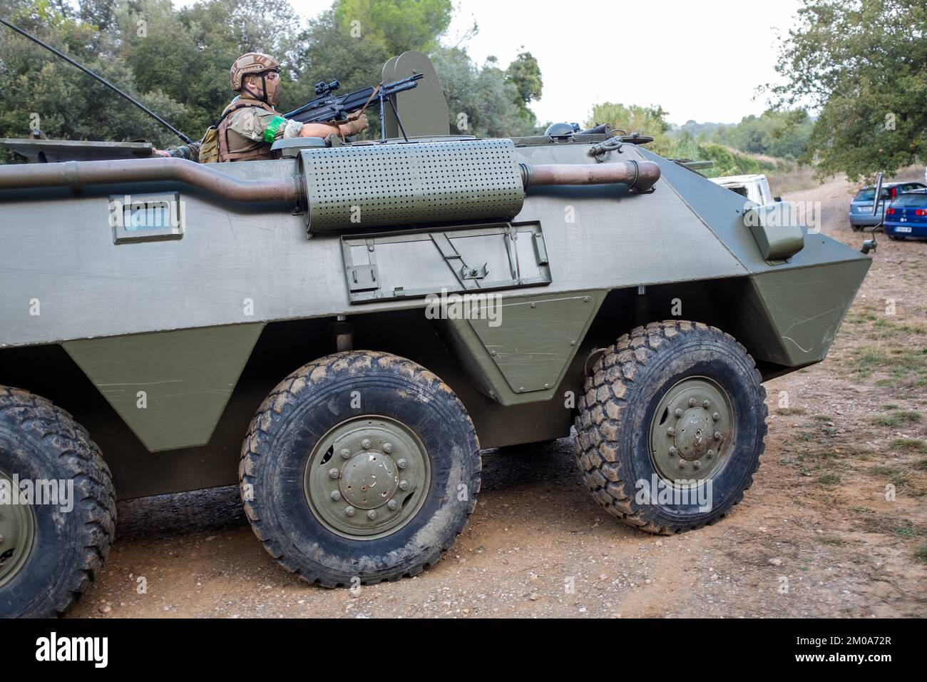 Barcelona, Spain October 20, 2019 Airsoft game with BMR, (Medium