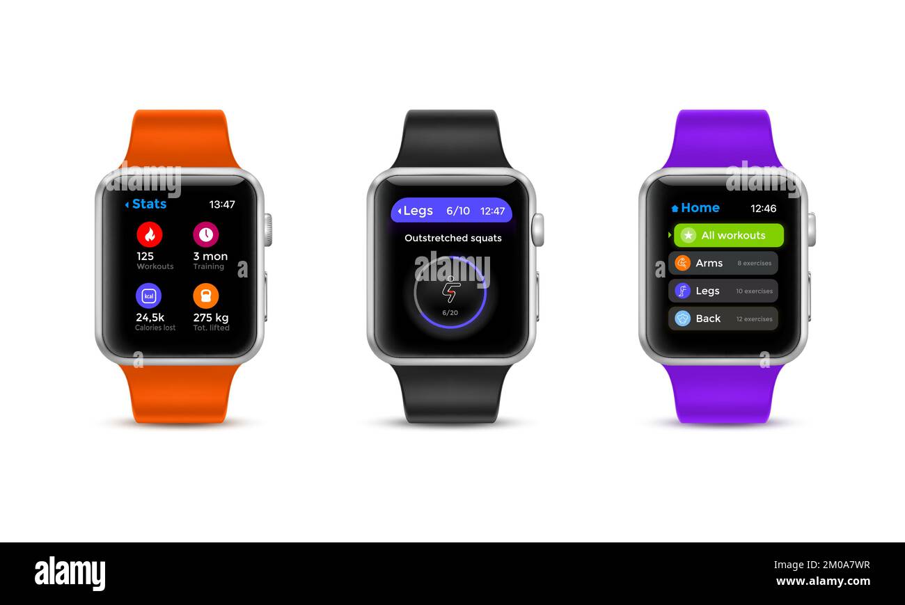 Fitness tracker display screen interface smart watch technology