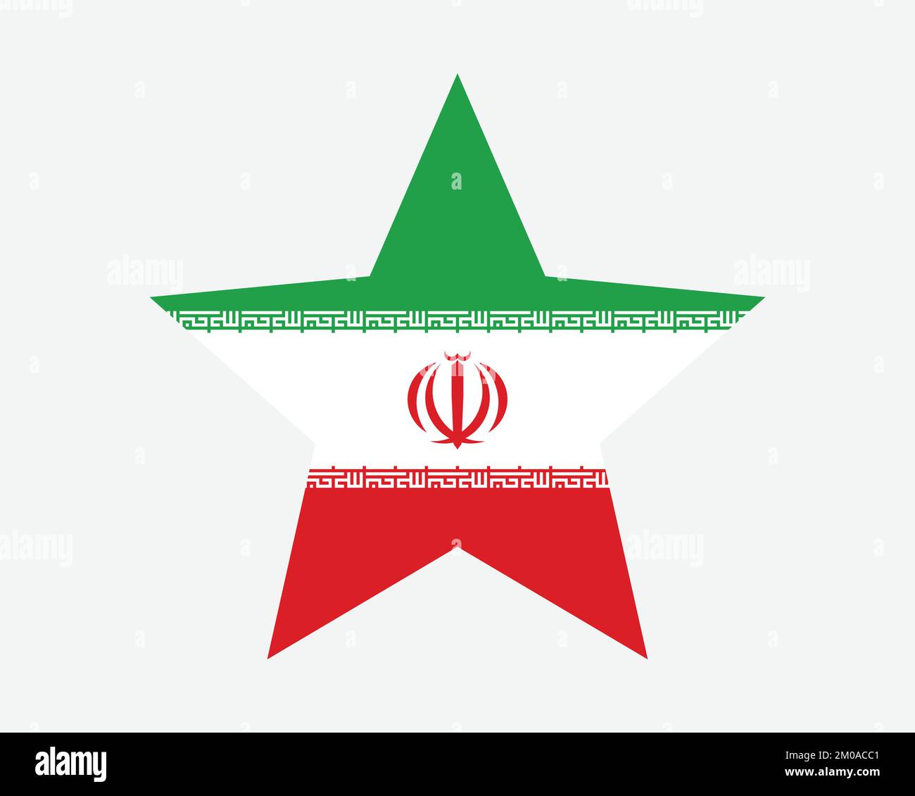 Iran Star Flag. Iranian Star Shape Flag. Country National Banner Icon 