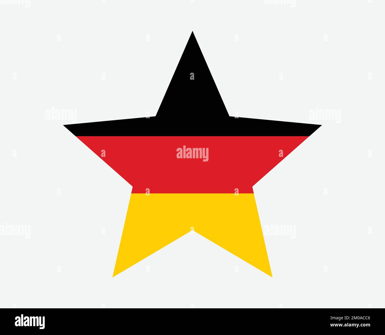 Germany Star Flag. German Star Shape Flag. Deutschland Country National Banner Icon Symbol Vector Flat Artwork Graphic Illustration Stock Vector
