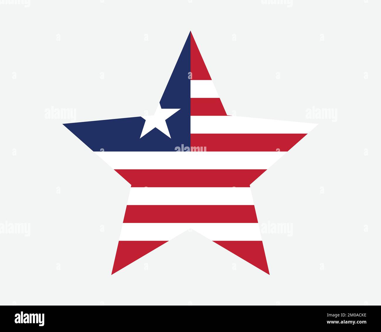 Liberia Star Flag. Liberian Star Shape Flag. Republic of Liberia Country National Banner Icon Symbol Vector Flat Artwork Graphic Illustration Stock Vector