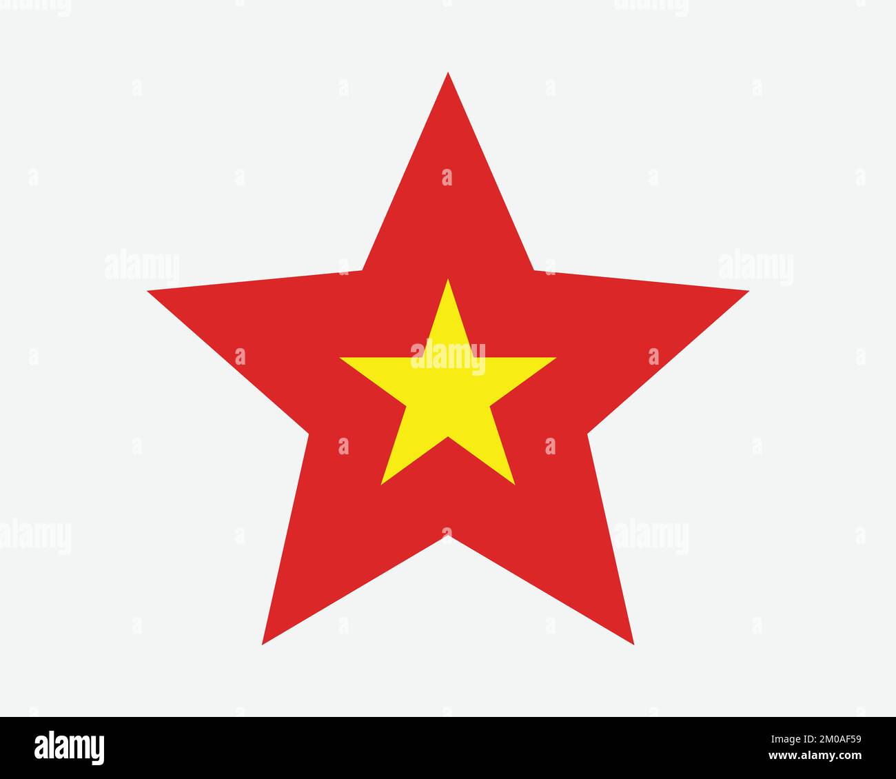 Vietnam Star Flag. Vietnamese Star Shape Flag. Viet Nam Country 