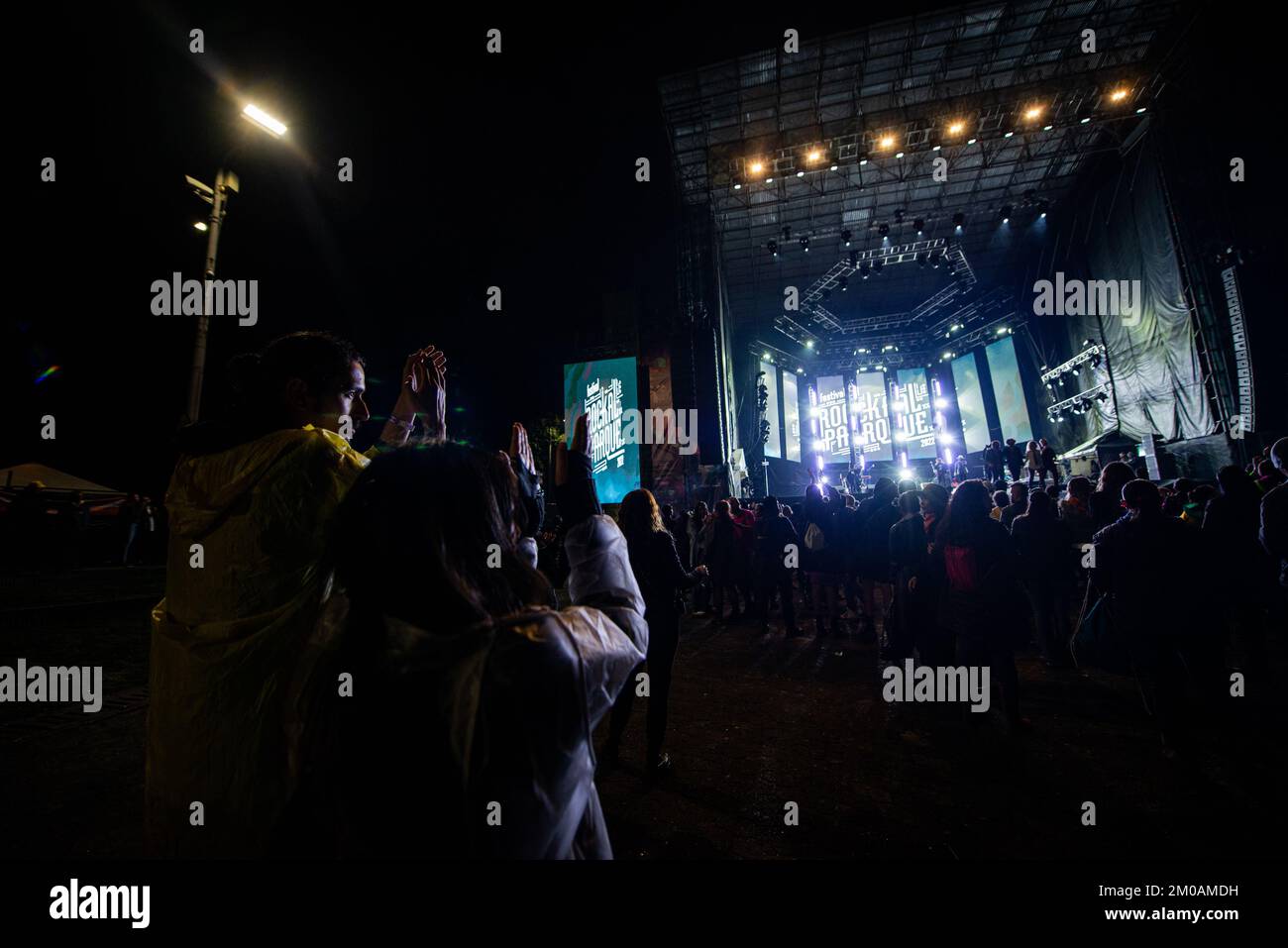 Fans enjoy during the comeback of 'Rock al Parque' music festival, the biggest rock festival in latin america and the third biggest rock festival in t Stock Photo