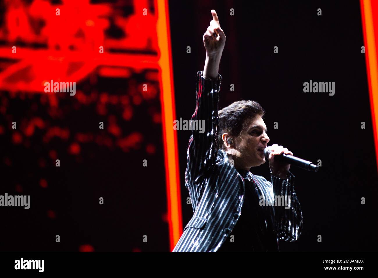 Argentinian band 'Miranda!' closes the second day of Rock al Parque during the comeback of 'Rock al Parque' music festival, the biggest rock festival Stock Photo