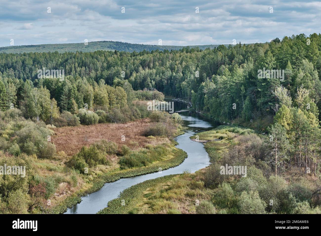 Nature park Deer streams, Serga River. Sverdlovsk region, Russia. Stock Photo