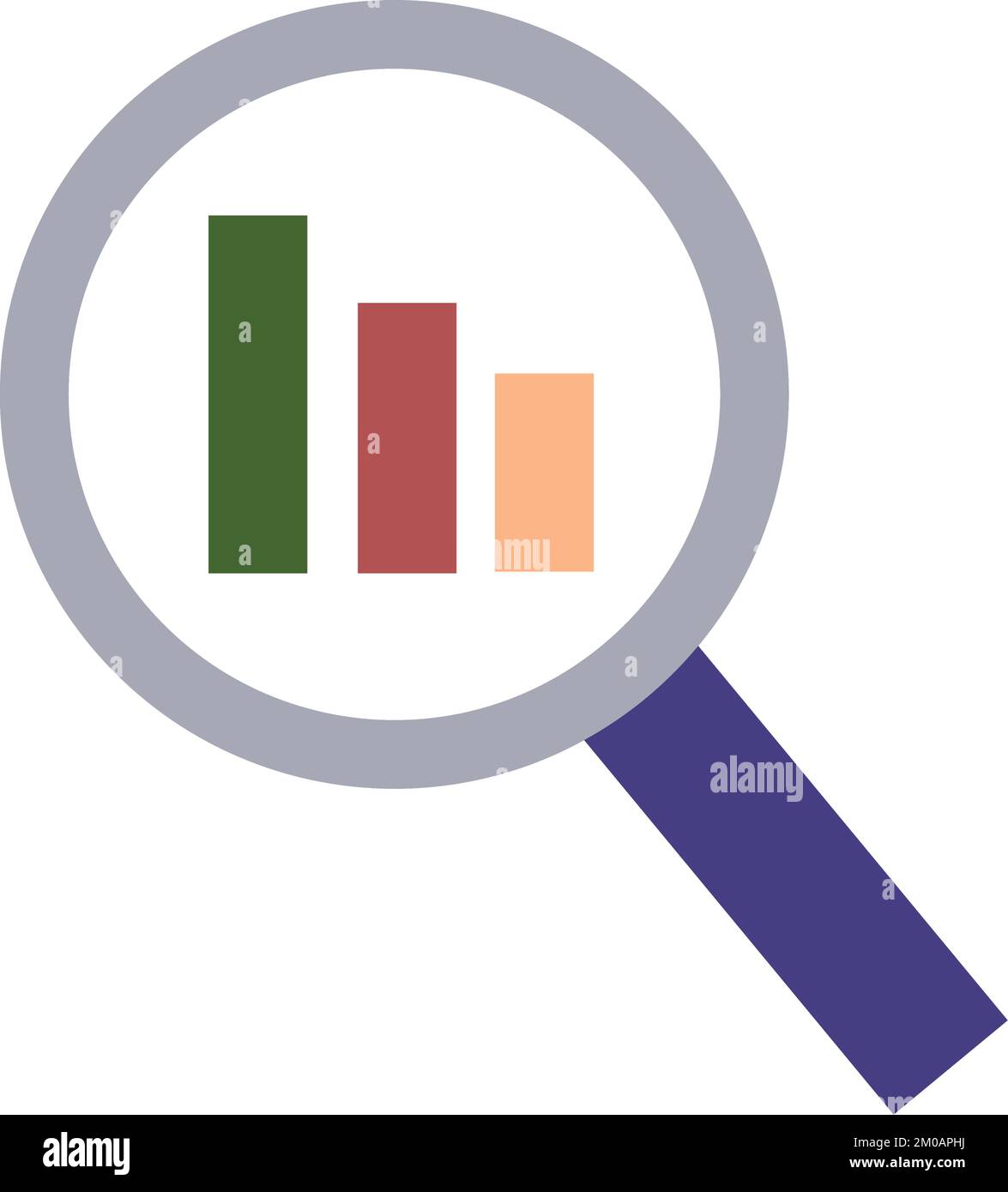 benchmarking chart in magnifier Stock Vector Image & Art - Alamy
