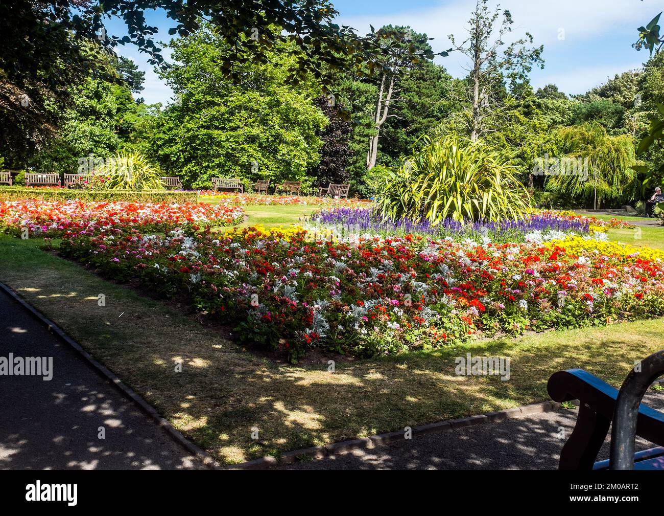 A blaze of color in the historical Botanic Gardens. Stock Photo