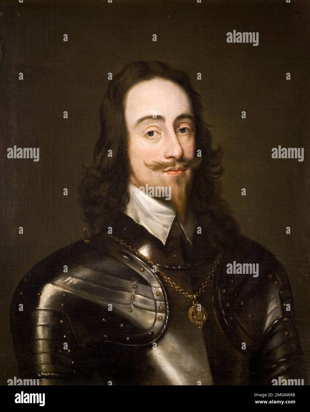 Portrait of King Charles I  After Sir Anthony van Dyck in 1770 Stock Photo