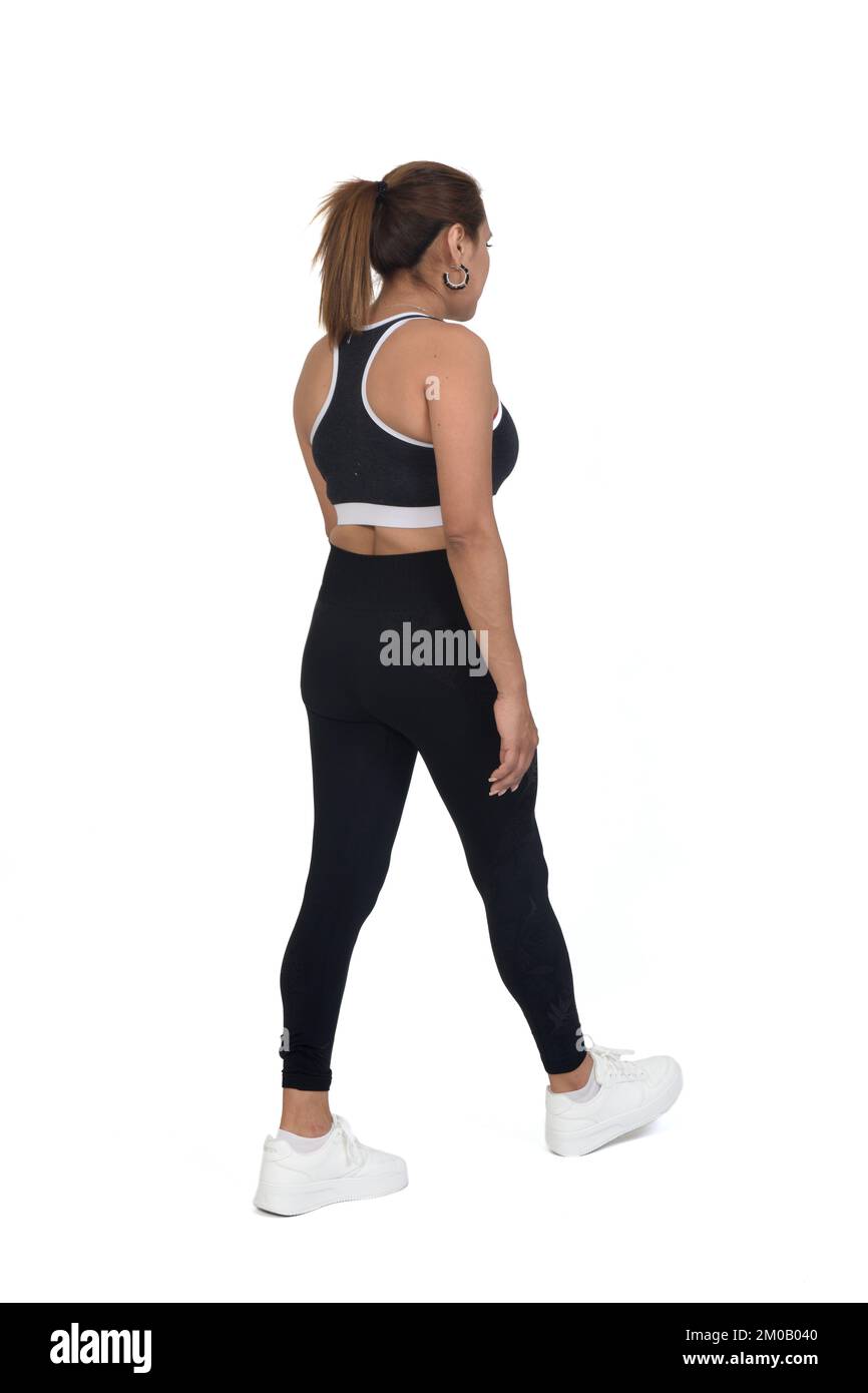 Ponytail woman back view Cut Out Stock Images & Pictures - Alamy