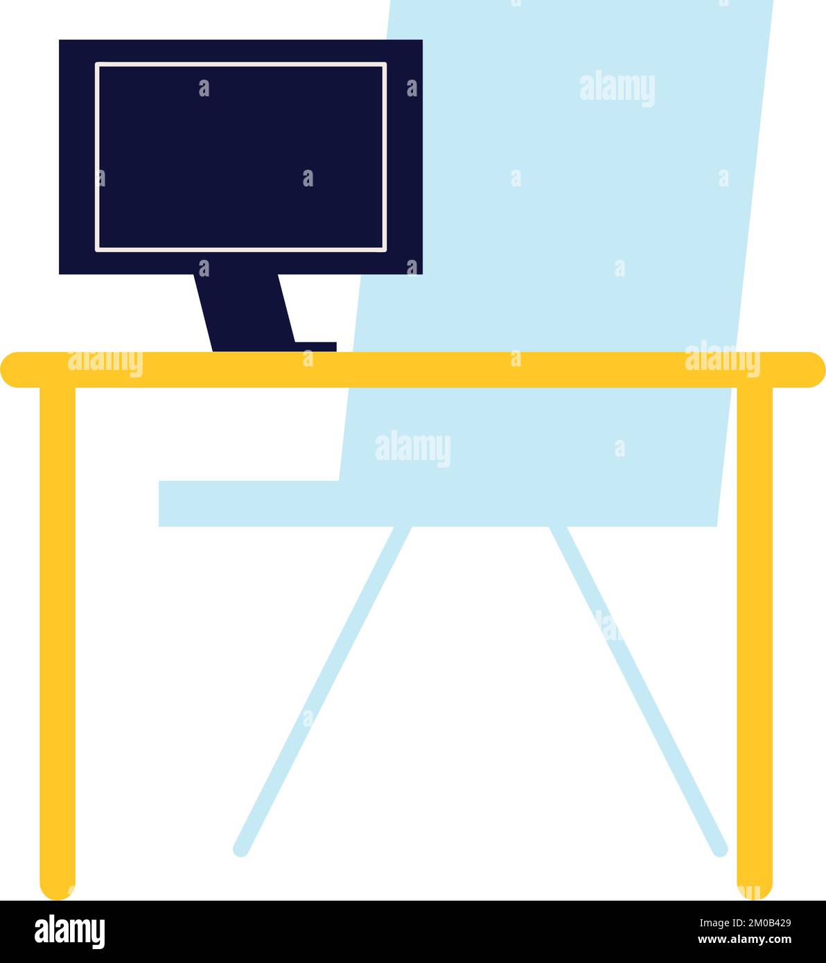 workspace computer and desk Stock Vector Image & Art - Alamy