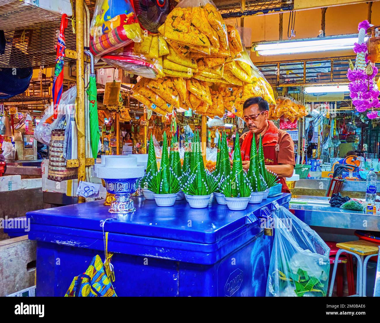 Khalong Ritual Buddhist ritual flower compositions hi-res stock photography and images ...