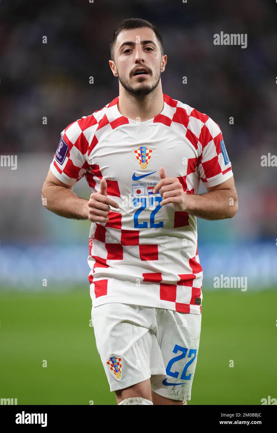 Croatia’s Josip Juranovic during the FIFA World Cup Round of Sixteen match at the Al Janoub Stadium in Al-Wakrah, Qatar. Picture date: Monday December 5, 2022. Stock Photo